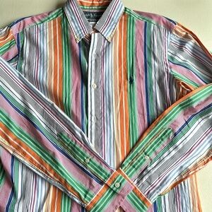 Ralph Lauren Multicolor Striped Casual Button Down Shirt